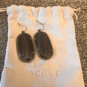 Kendra Scott Charcoal Stone Drop Earrings